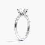 Petal 2mm Solitaire Ring Platinum Oval Engagement Ring
