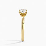 Petal 2mm Solitaire Ring Yellow Gold 18k Princess Engagement Ring
