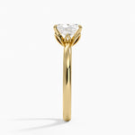 Petal 2mm Solitaire Ring Yellow Gold 18k Radiant Engagement Ring