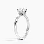 Petal 2mm Solitaire Ring Platinum Round Engagement Ring