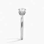 Petal 2mm Solitaire Ring Platinum Round Engagement Ring