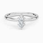 Petal 2mm Solitaire Ring Platinum Marquise Engagement Ring