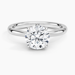Petal 2mm Solitaire Ring Platinum Round Engagement Ring