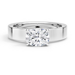 Peyton East-West Solitaire Engagement Ring 18K White Gold CU
