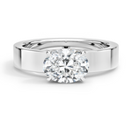 Peyton East-West Solitaire Engagement Ring 18K White Gold OV