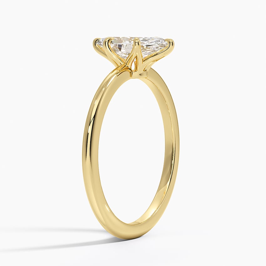 Petite Esme 1.5mm Ring Yellow Gold 18k Marquise Engagement Ring