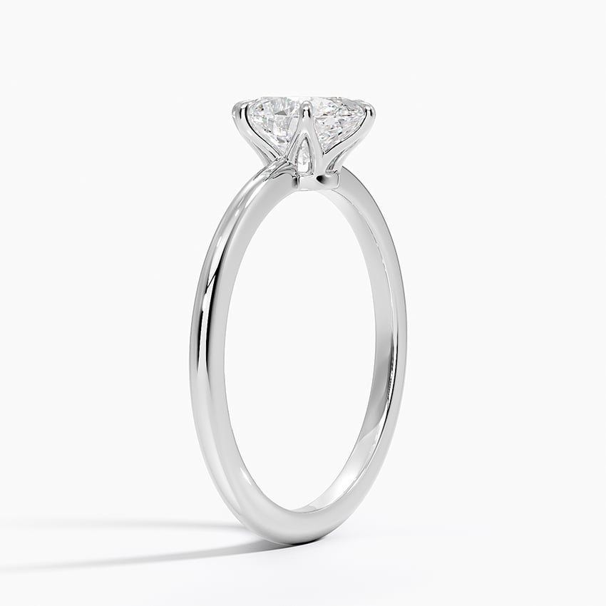 Petite Esme 1.5mm Ring Platinum Oval Engagement Ring