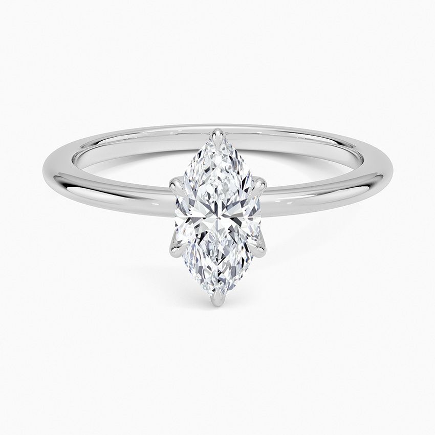 Petite Esme 1.5mm Ring Platinum Marquise Engagement Ring