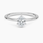 Petite Esme 1.5mm Ring Platinum Oval Engagement Ring
