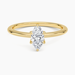 Petite Esme 1.5mm Ring Yellow Gold 18k Marquise Engagement Ring