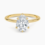 Petite Esme 1.5mm Ring Yellow Gold 18k Pear Engagement Ring