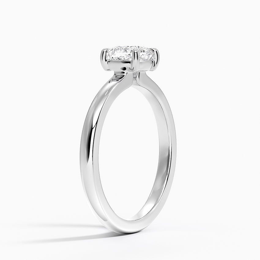 Alice Solitaire Ring Platinum Cushion Engagement Ring