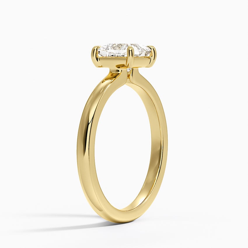 Alice Solitaire Ring Yellow Gold 18k Princess Engagement Ring