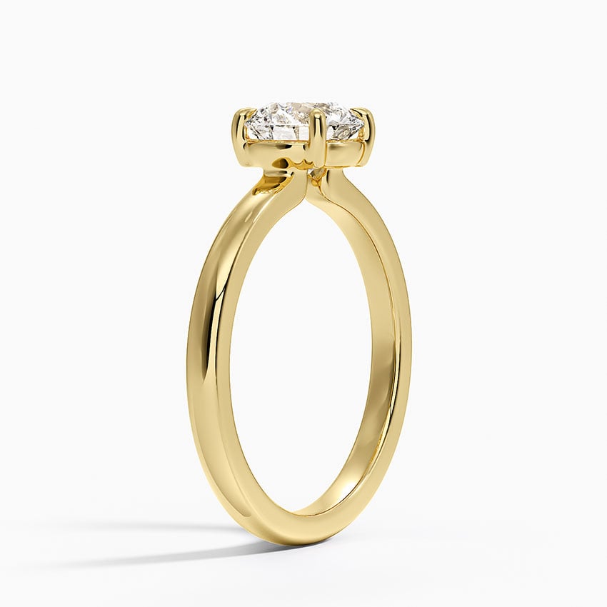 Alice Solitaire Ring Yellow Gold 18k Round Engagement Ring