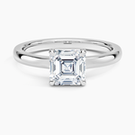 Alice Solitaire Ring Platinum Asscher Engagement Ring