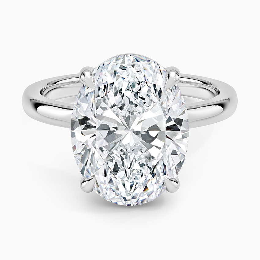 Alice Solitaire Ring Platinum Oval Engagement Ring