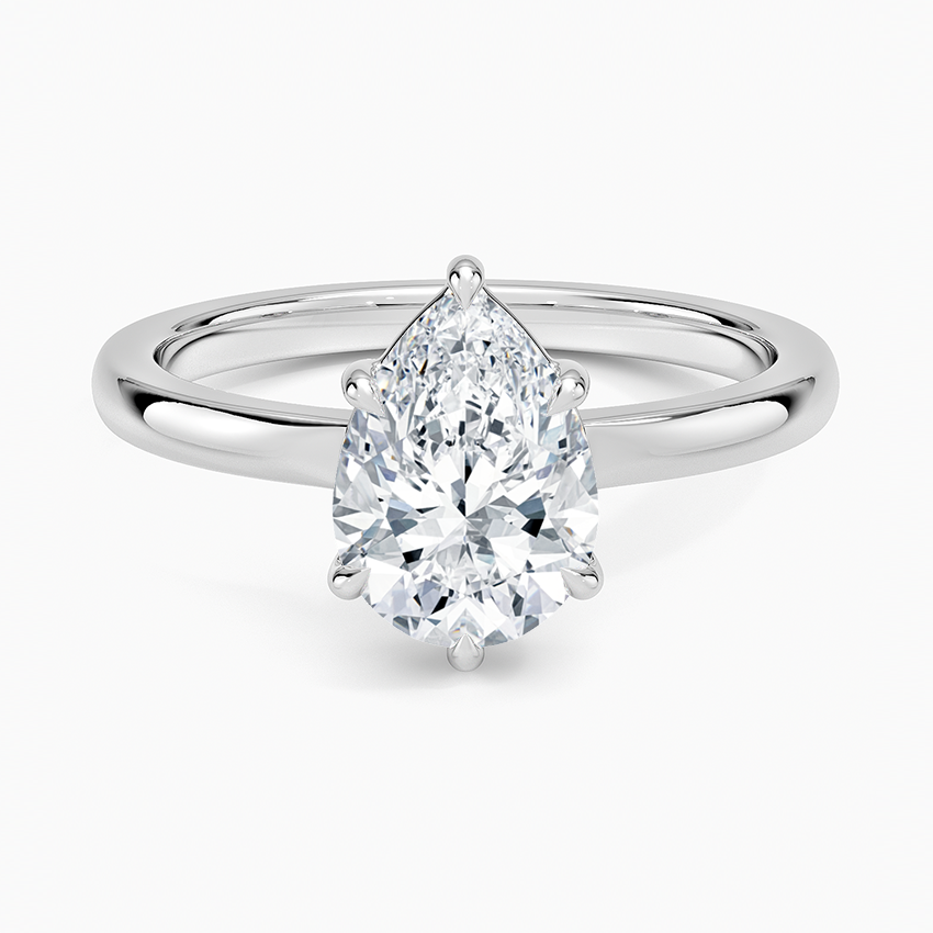 Alice Solitaire Ring Platinum Pear Engagement Ring