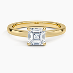 Alice Solitaire Ring Yellow Gold 18k Asscher Engagement Ring
