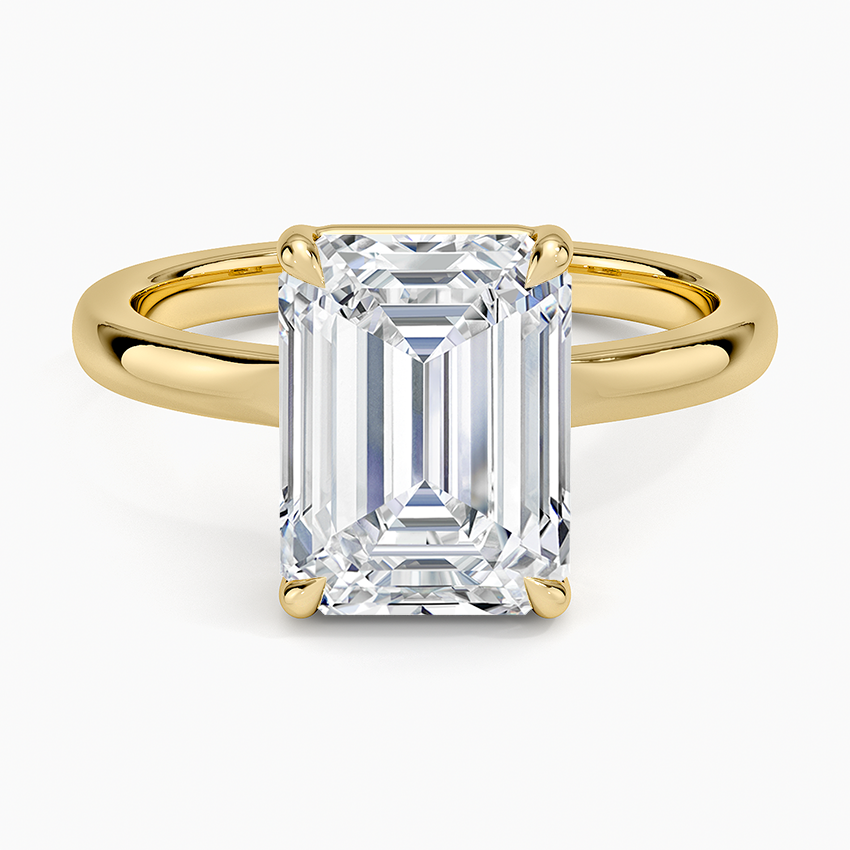 Alice Solitaire Ring Yellow Gold 18k Emerald Engagement Ring