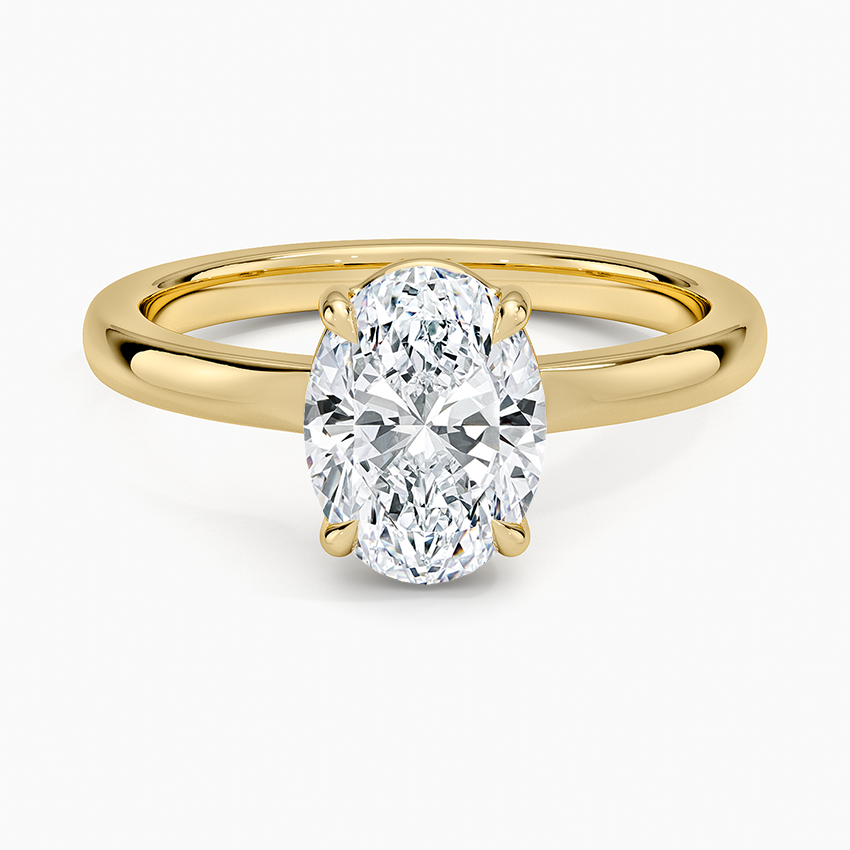 Alice Solitaire Ring Yellow Gold 18k Oval Engagement Ring