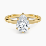 Alice Solitaire Ring Yellow Gold 18k Pear Engagement Ring