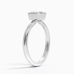 Sylvie Perfect Fit Bezel Solitaire Ring Platinum Asscher Engagement Ring