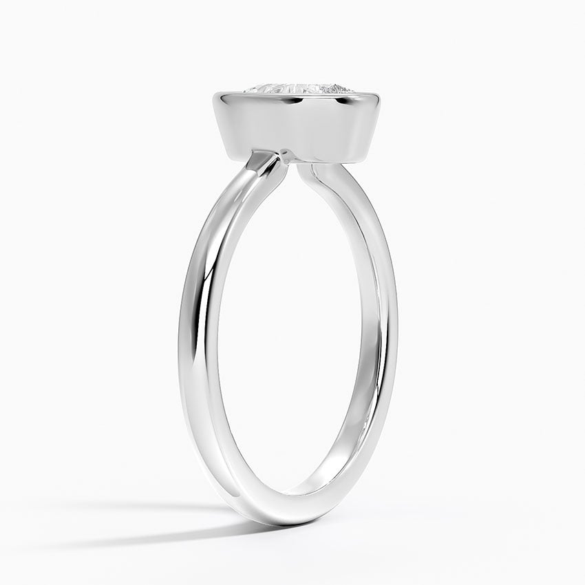 Sylvie Perfect Fit Bezel Solitaire Ring Platinum Pear Engagement Ring