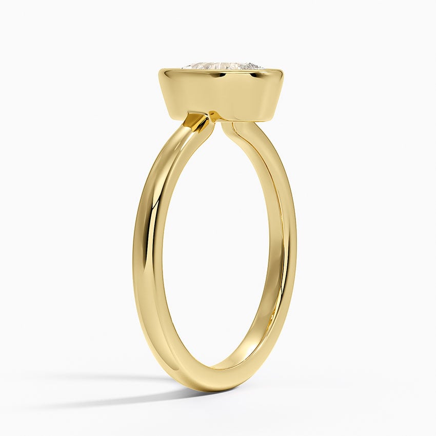 Sylvie Perfect Fit Bezel Solitaire Ring Yellow Gold 18k Pear Engagement Ring
