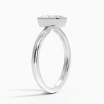 Sylvie Perfect Fit Bezel Solitaire Ring Platinum Radiant Engagement Ring
