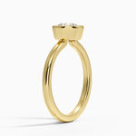 Sylvie Perfect Fit Bezel Solitaire Ring Yellow Gold 18k Round Engagement Ring