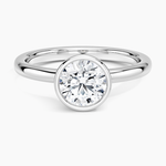 Sylvie Perfect Fit Bezel Solitaire Ring Platinum Round Engagement Ring