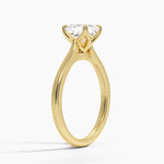 Elodie Cathedral Solitaire Ring Yellow Gold 18k Asscher Engagement Ring