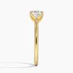 Elodie Cathedral Solitaire Ring Yellow Gold 18k Asscher Engagement Ring