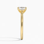 Elodie Cathedral Solitaire Ring Yellow Gold 18k Emerald Engagement Ring