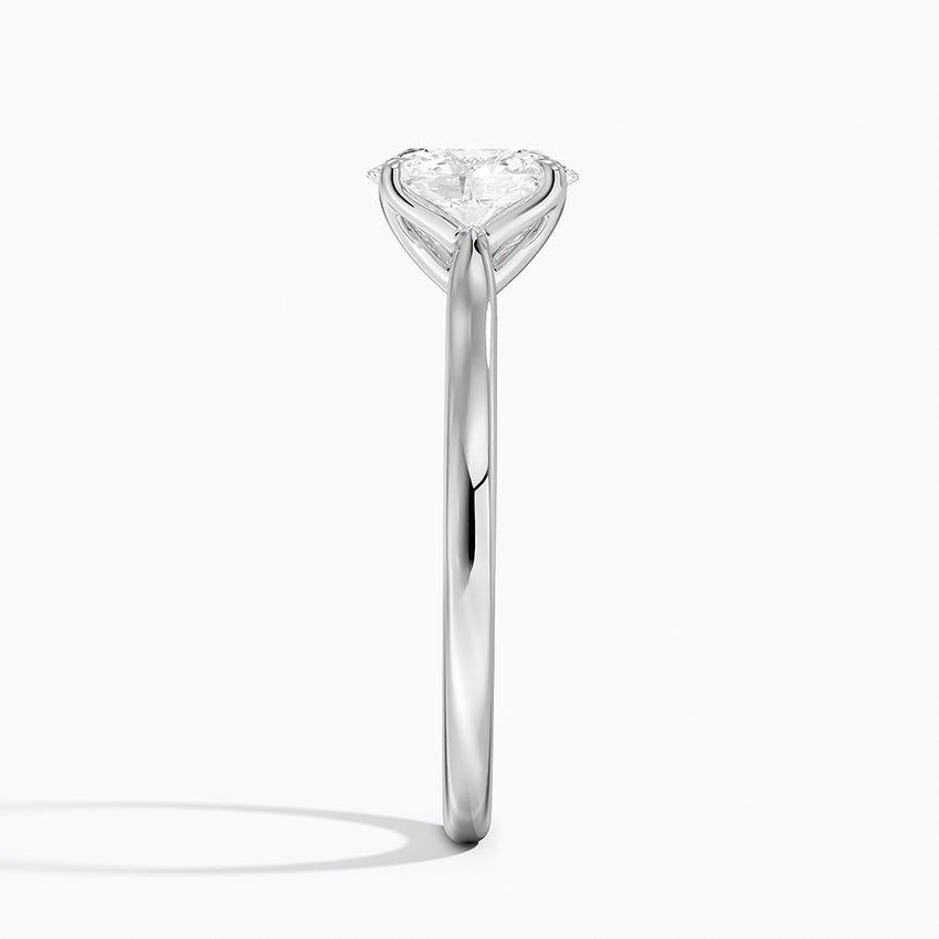 Elodie Cathedral Solitaire Ring Platinum Oval Engagement Ring