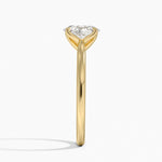 Elodie Cathedral Solitaire Ring Yellow Gold 18k Oval Engagement Ring