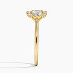 Elodie Cathedral Solitaire Ring Yellow Gold 18k Pear Engagement Ring