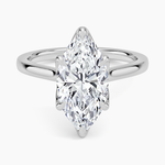 Elodie Cathedral Solitaire Ring Platinum Marquise Engagement Ring