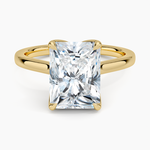 Elodie Cathedral Solitaire Ring Yellow Gold 18k Radiant Engagement Ring