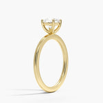 Perfect Fit 1.4mm Solitaire Ring Yellow Gold 18k Cushion Engagement Ring