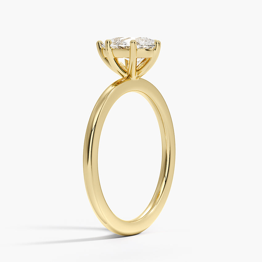 Perfect Fit 1.4mm Solitaire Ring Yellow Gold 18k Pear Engagement Ring