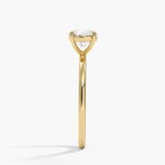 Perfect Fit 1.4mm Solitaire Ring Yellow Gold 18k Round Engagement Ring