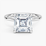 Perfect Fit 1.4mm Solitaire Ring Platinum Asscher Engagement Ring