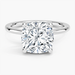 Perfect Fit 1.4mm Solitaire Ring Platinum Cushion Engagement Ring
