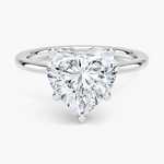 Perfect Fit 1.4mm Solitaire Ring Platinum Heart Engagement Ring