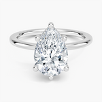 Perfect Fit 1.4mm Solitaire Ring Platinum Pear Engagement Ring