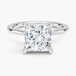 Perfect Fit 1.4mm Solitaire Ring Platinum Princess Engagement Ring
