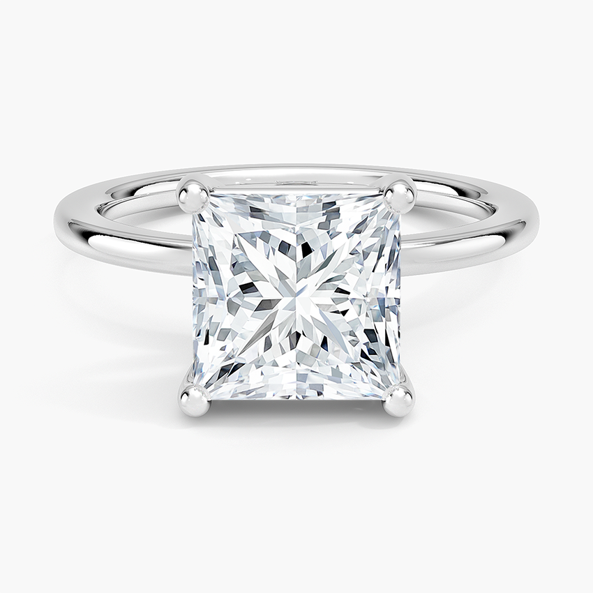 Perfect Fit 1.4mm Solitaire Ring Platinum Princess Engagement Ring