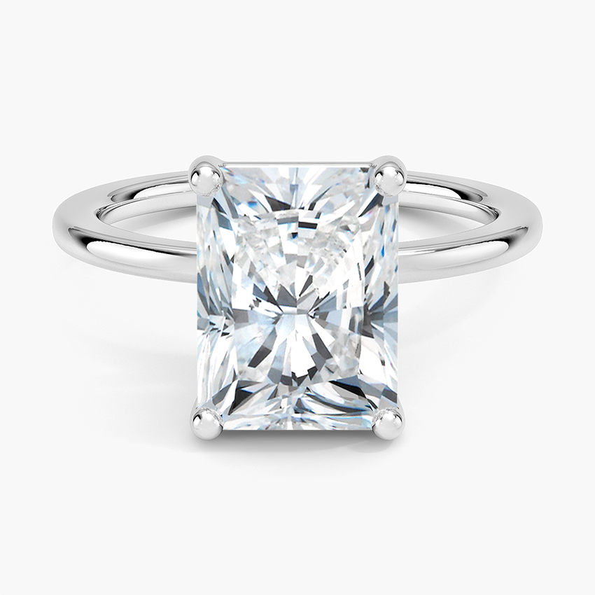 Perfect Fit 1.4mm Solitaire Ring Platinum Radiant Engagement Ring