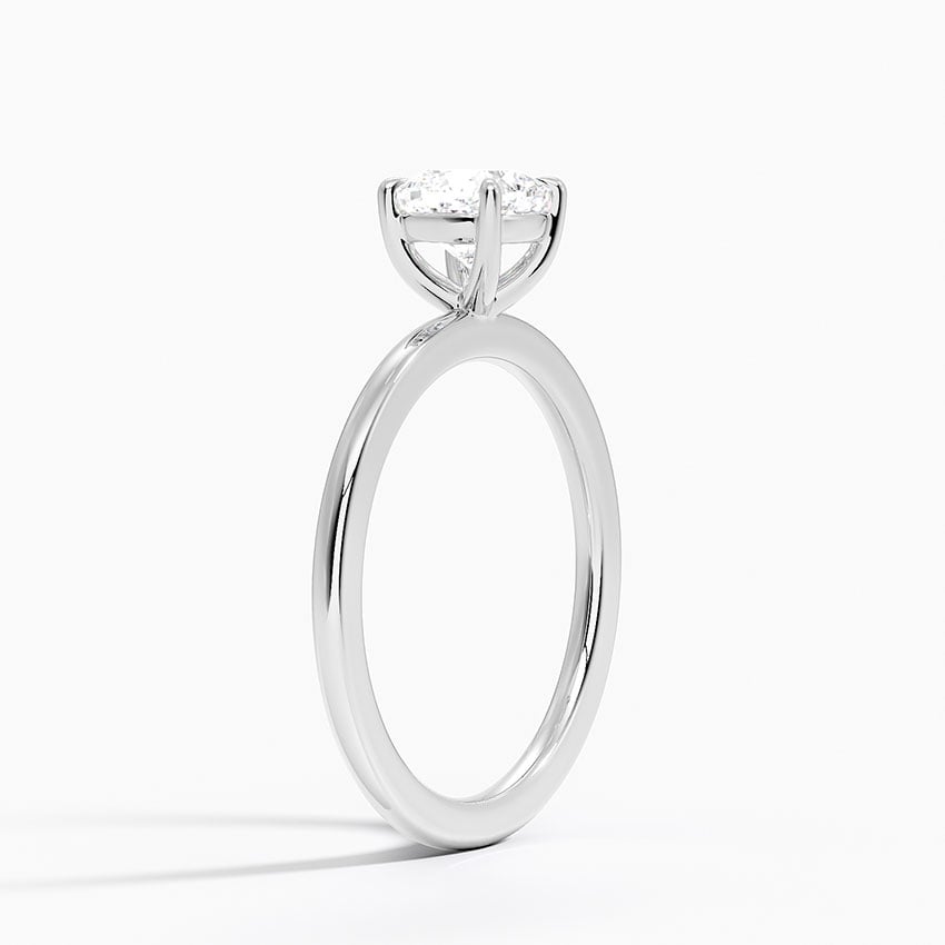 Audrey Perfect Fit 1.4mm Solitaire Ring Platinum Cushion Engagement Ring